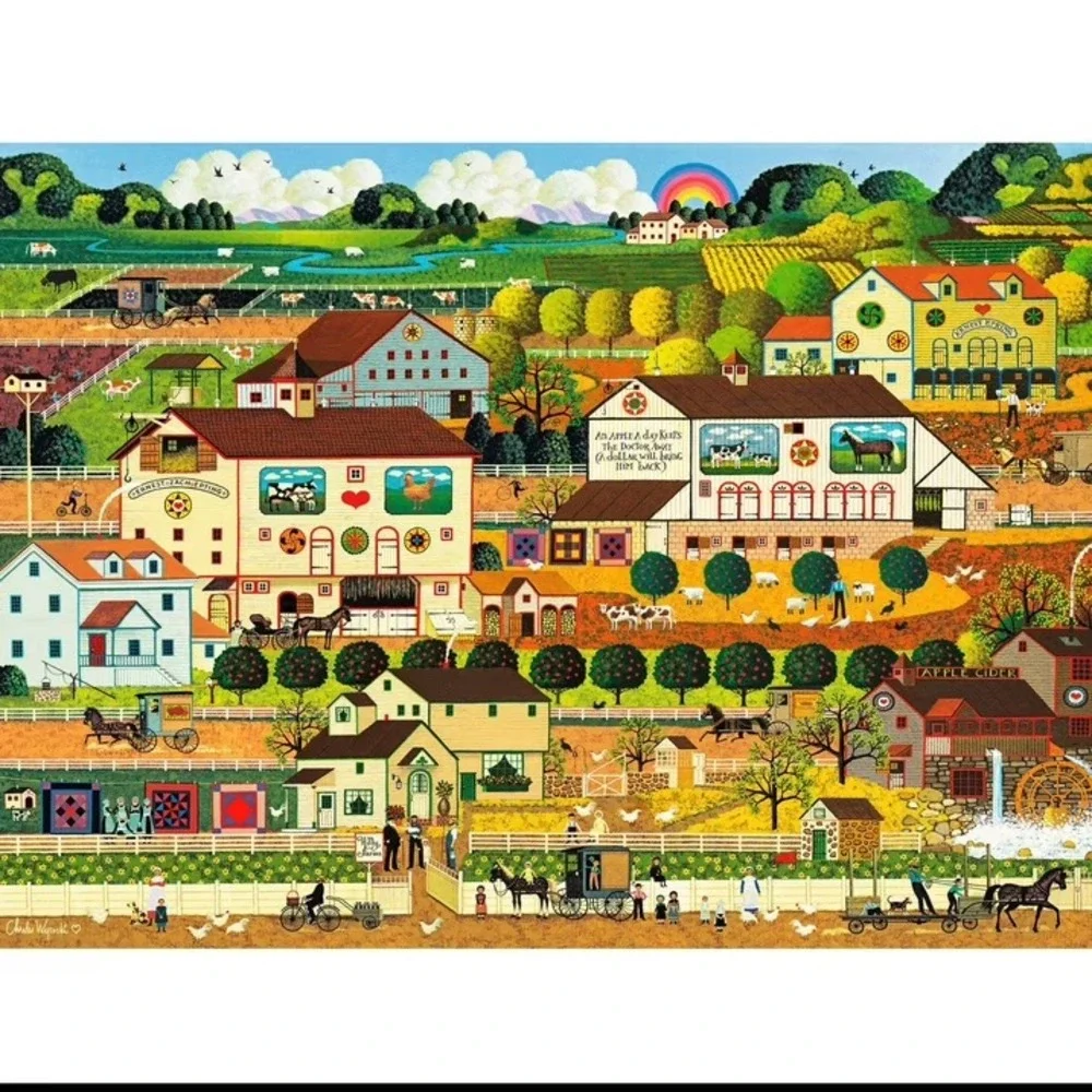 Buffalo Games Charles Wysocki Amish Country 1000 Piece Puzzle New Sealed